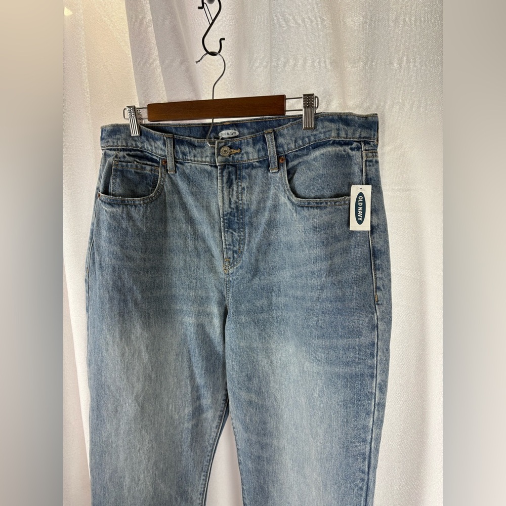 Old Navy US Women's Plus Sz 16 Higher High-Rise‎ Raw Hem Cropped Jeans NEW - Picture 2 of 12
